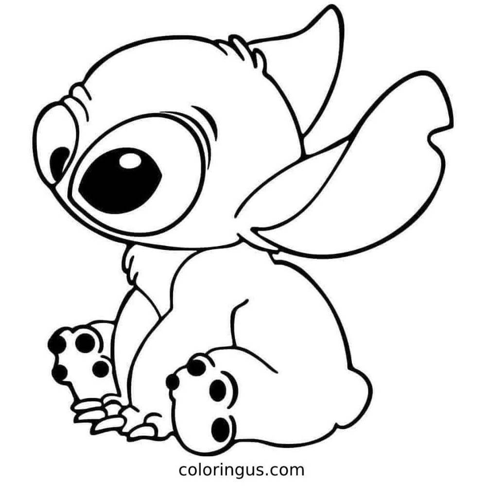 stitch coloring page free printable