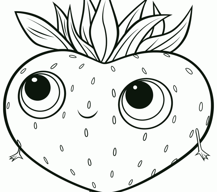 Strawberry Coloring Pages For Kids Coloring Home