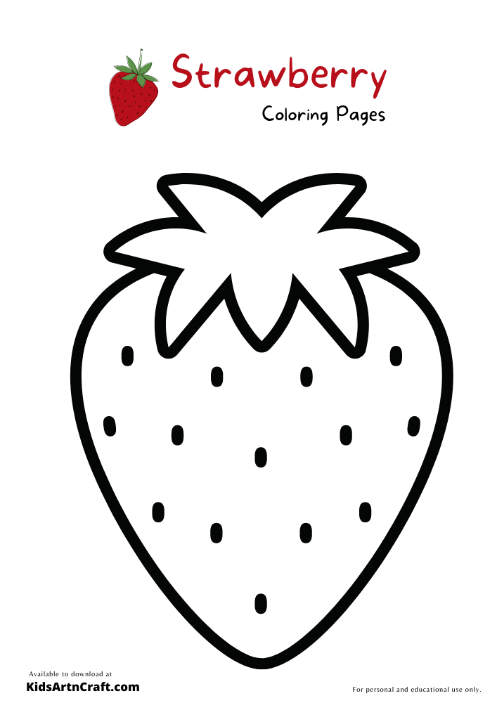Strawberry Coloring Pages For Kids