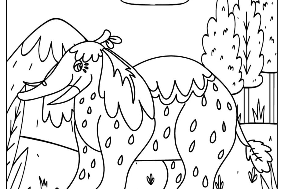 Strawberry Elephant Color Page Free Printable Coloring Pages