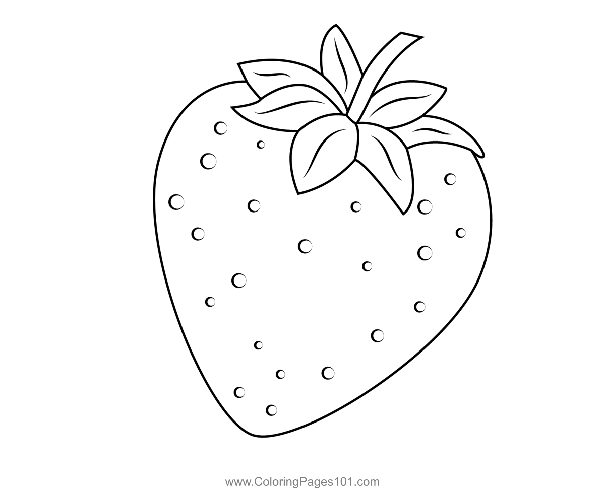 Strawberry Fruit Coloring Page For Kids Free Strawberry Printable 