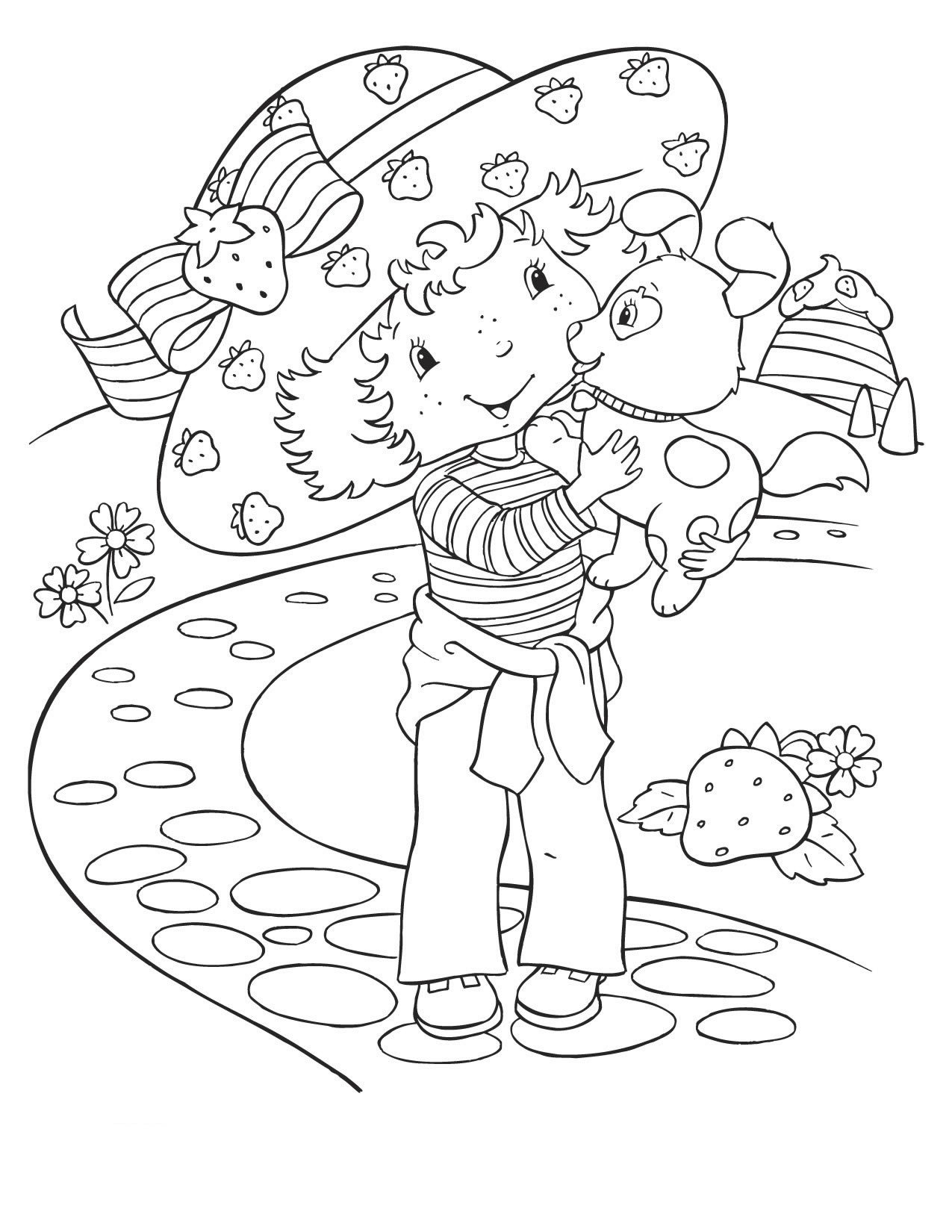 Strawberry Shortcake Coloring Page For Kids Strawberry Shortcake 