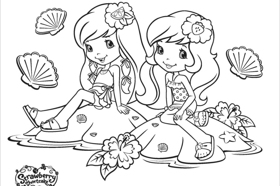 Strawberry Shortcake Coloring Page Summer ColoringBay