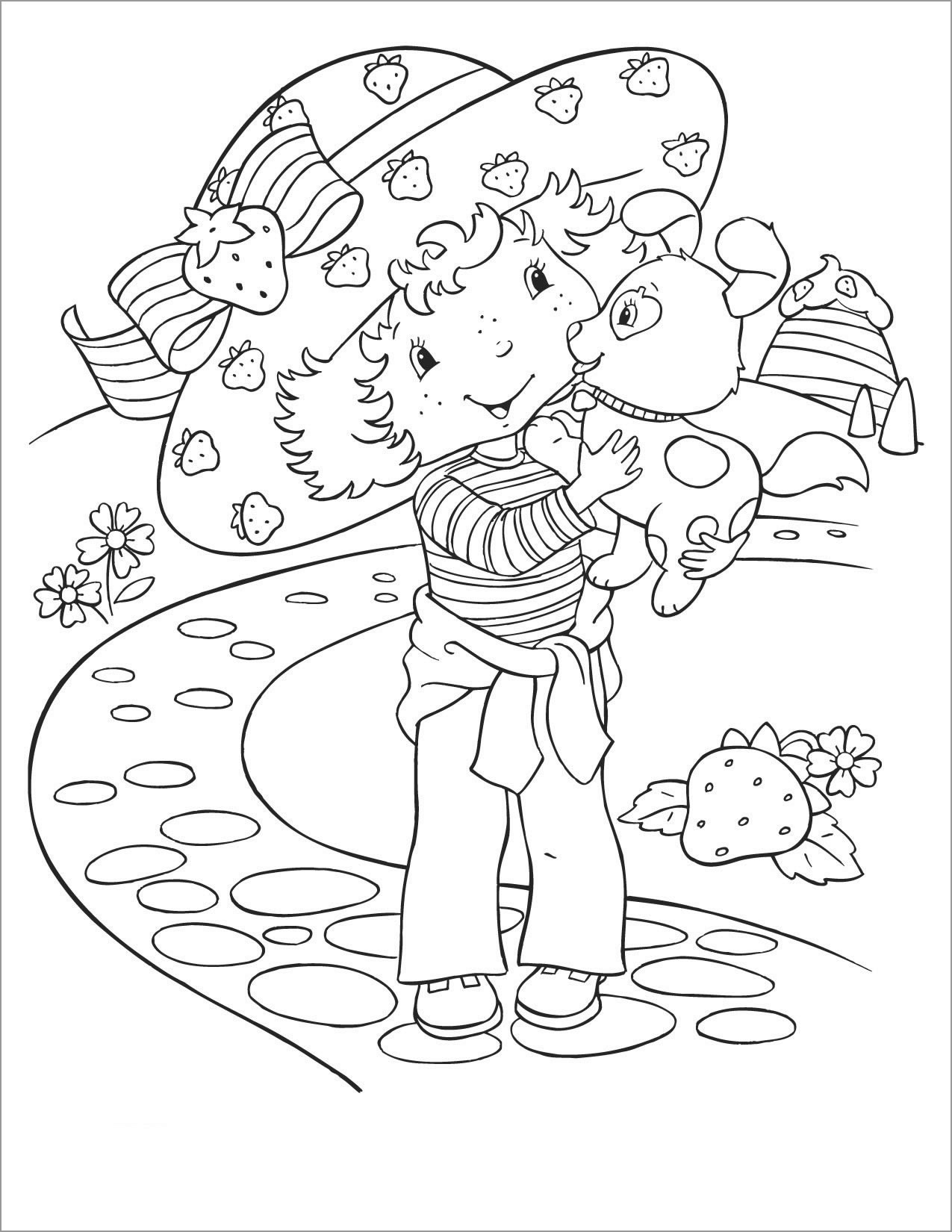 strawberry shortcake images for coloring