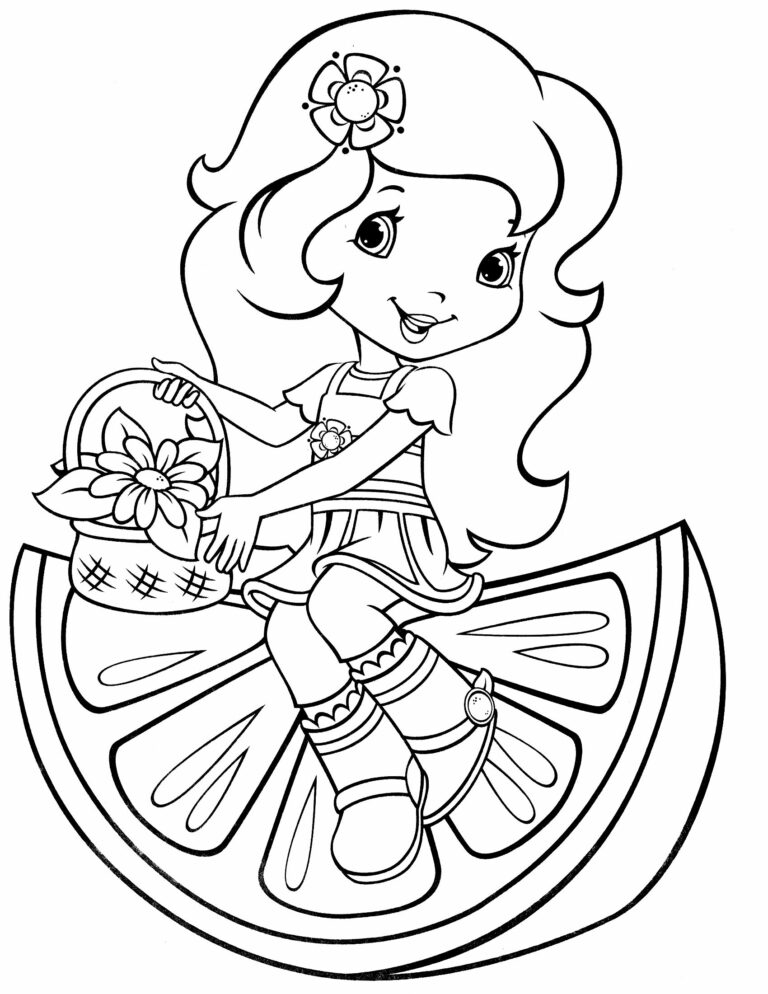 strawberry shortcake coloring book print