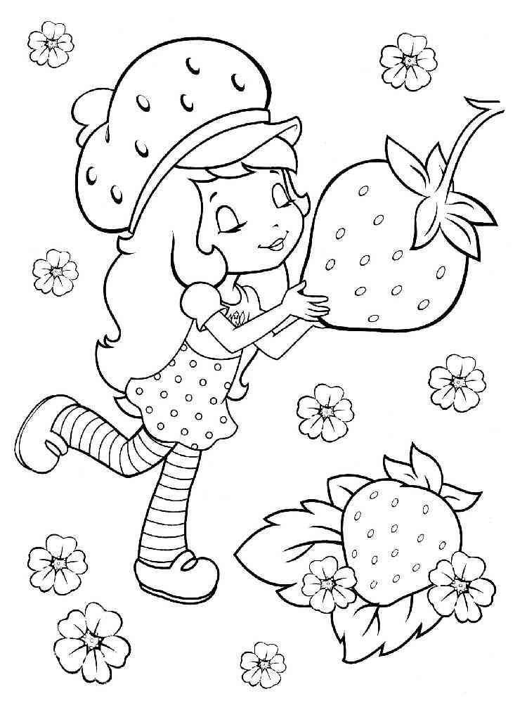 free strawberry shortcake coloring pages