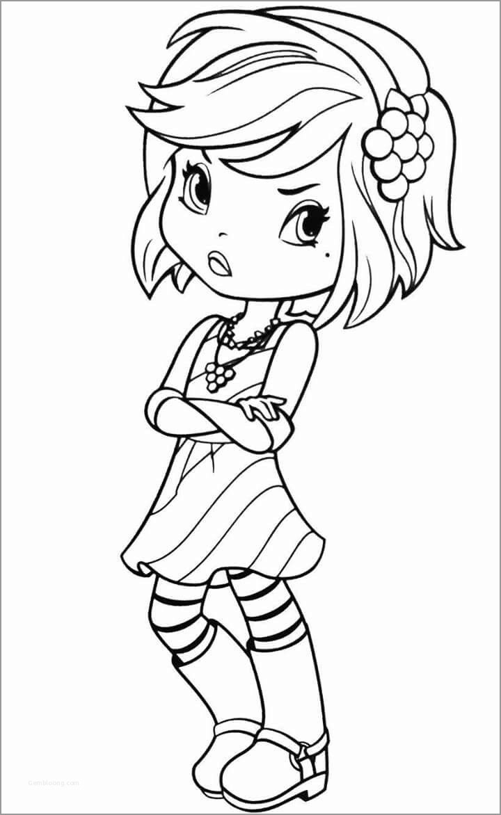 Strawberry Shortcake Emo Coloring Page ColoringBay