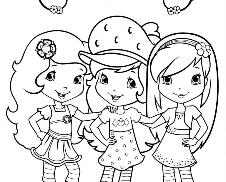 Strawberry Shortcake With Friends Coloring Page ColoringBay