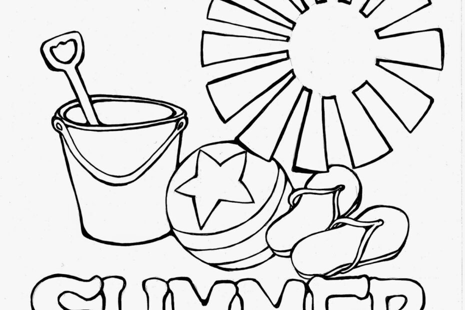 Summer Coloring Pages Ideas PDF Coloringfolder