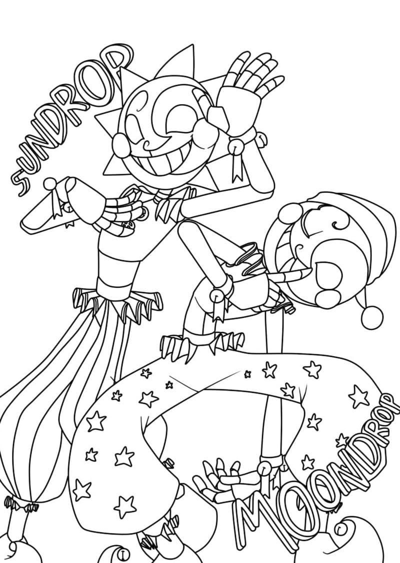Sundrop FNAF Printable Coloring Page Free Printable Coloring Pages Sundrop FNAF Printable Coloring Page Free Printable Coloring Pages