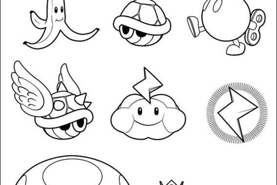 Super Mario Bros Characters Coloring Pages Coloring Home