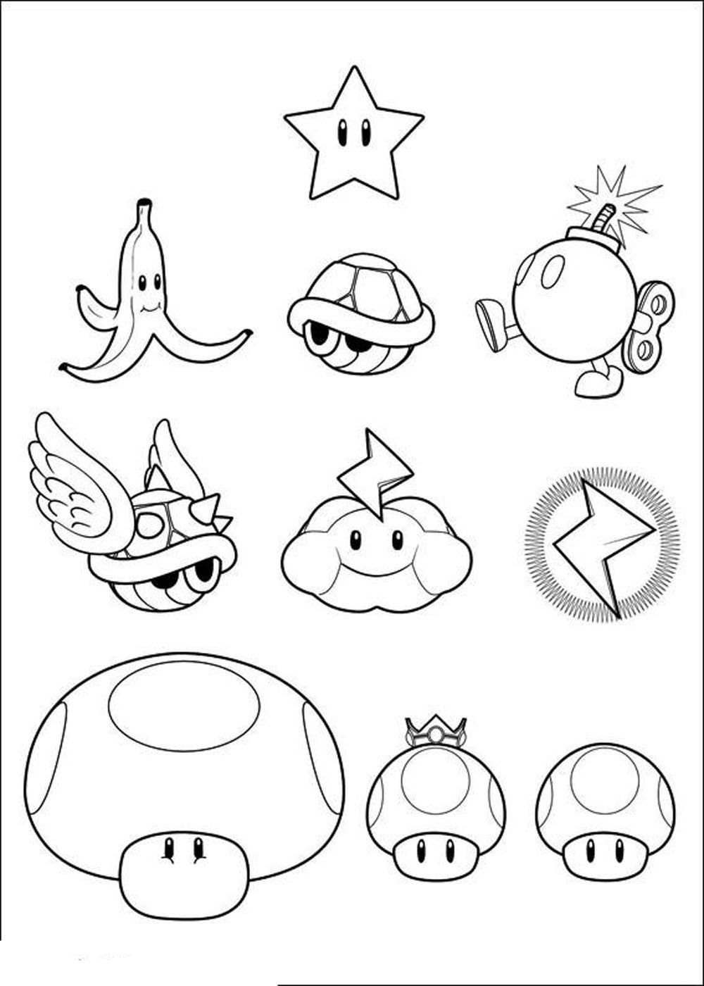 super Mario coloring sheets free printable