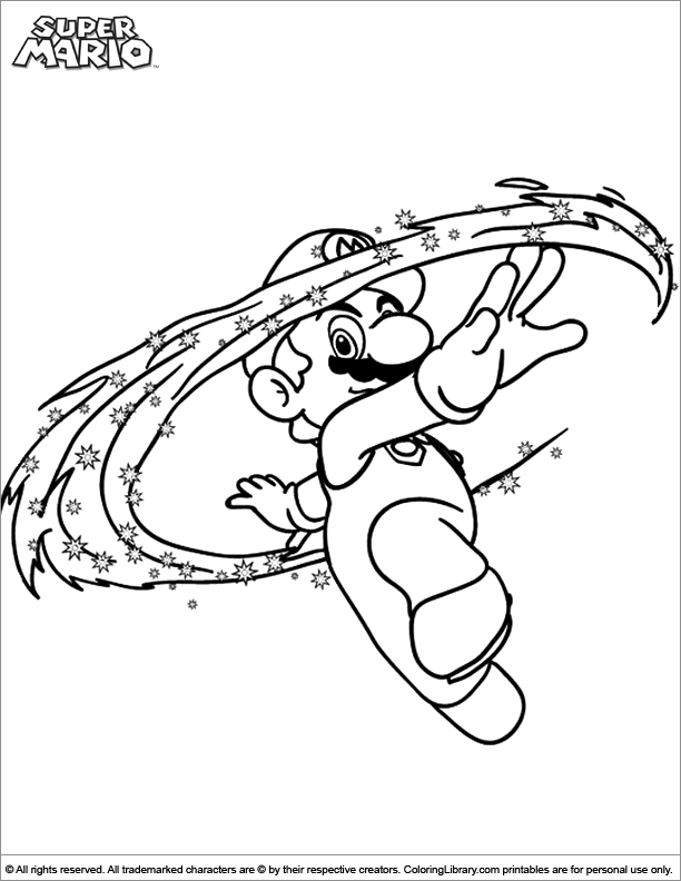 Super Mario Brothers Coloring Sheets For Kids Coloring Library