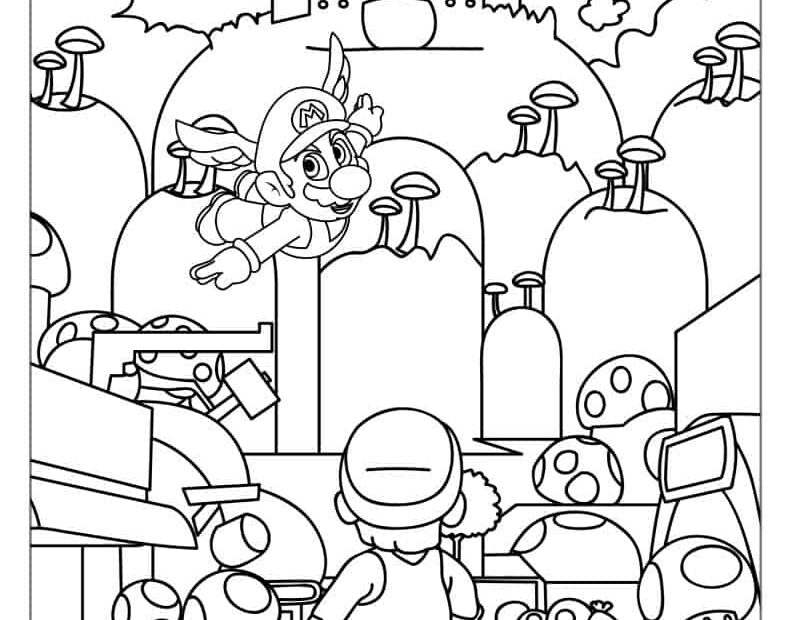 Super Mario Colouring Pages Free Printable Infoupdate