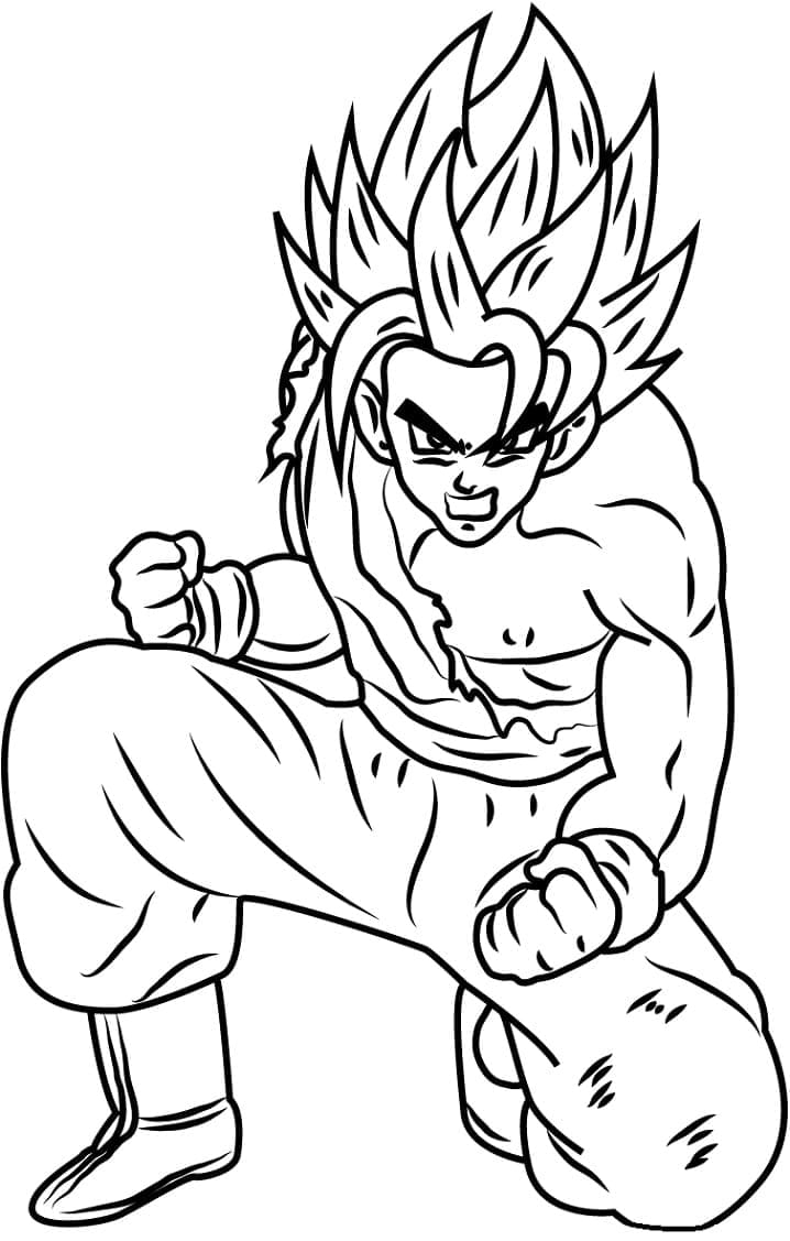 super saiyan Goku coloring pages