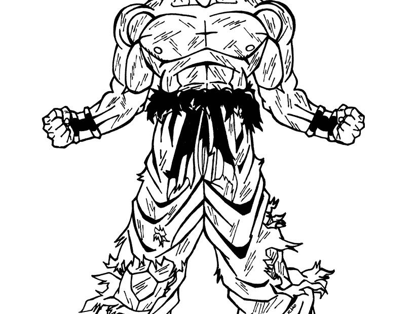 Super Saiyan Goku Coloring Pages Coloring Home