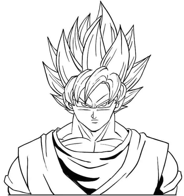 Super Saiyan Goku Coloring Pages From Goku Coloring Pages PDF Super 