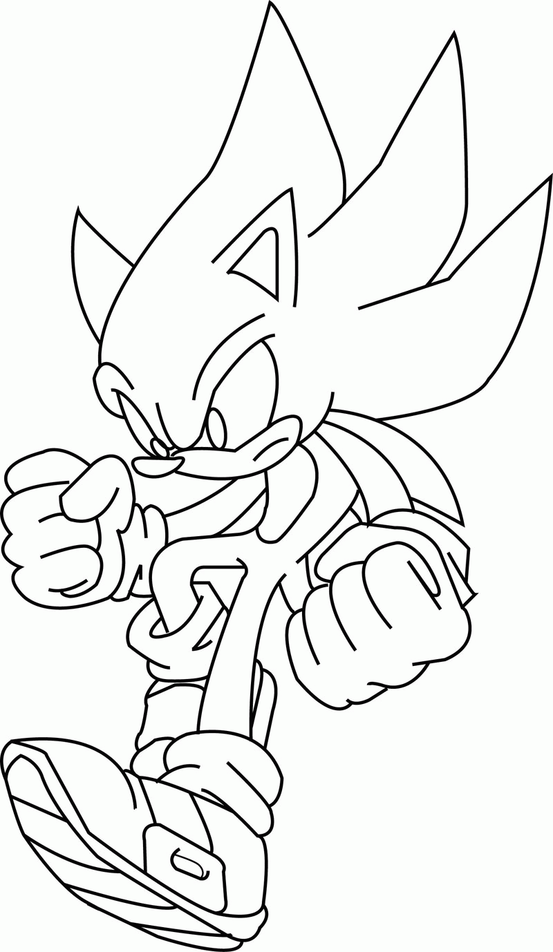Super Sonic And Super Shadow And Super Silver Coloring Pages Coloring 