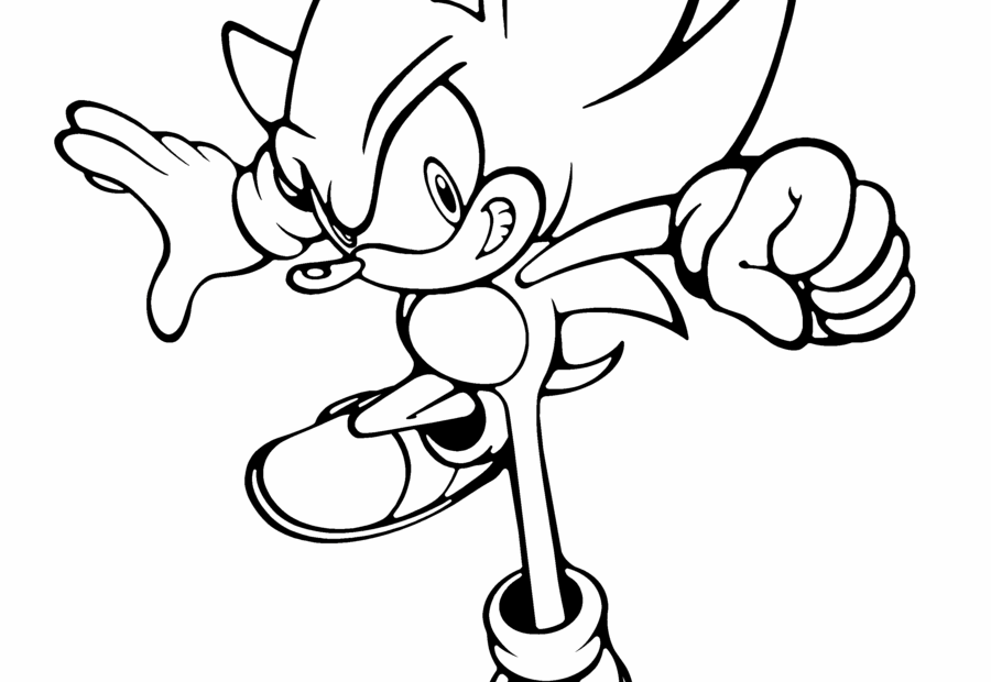 Super Sonic Coloring Page Coloring Home