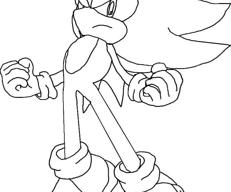 Super Sonic Sonic Coloring Pages Free Printable Templates