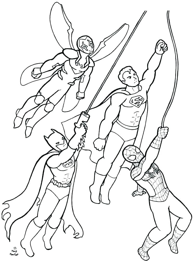 superhero coloring pages free