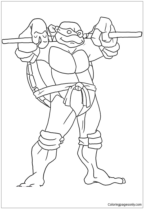 Superhero Donatello Coloring Page Free Printable Coloring Pages