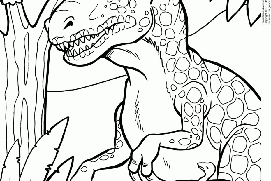 T Rex Cartoon Coloring Page Coloring Pages
