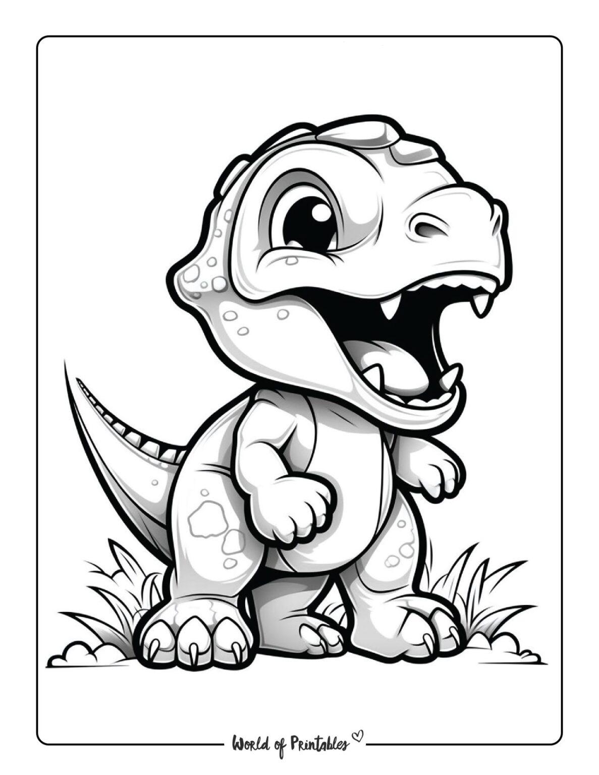T Rex Coloring Pages World Of Printables