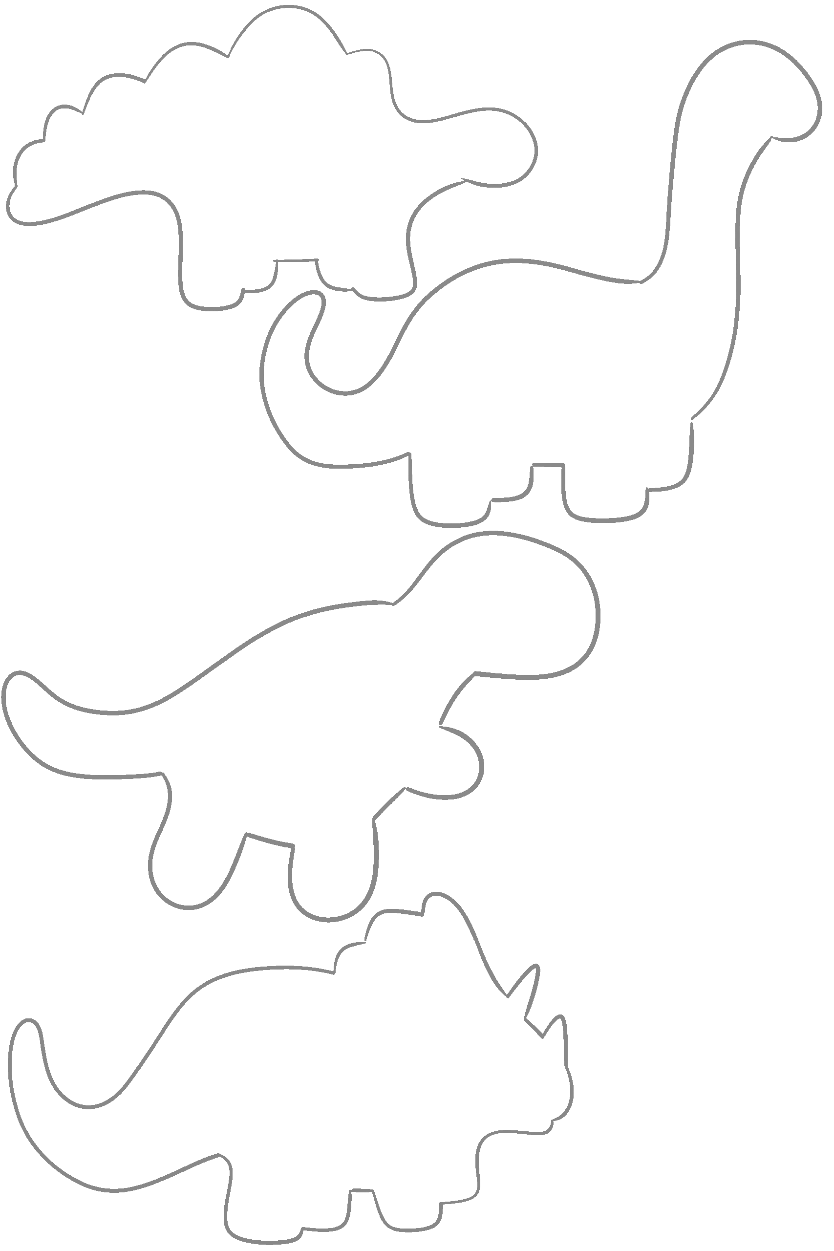 simple t rex outline