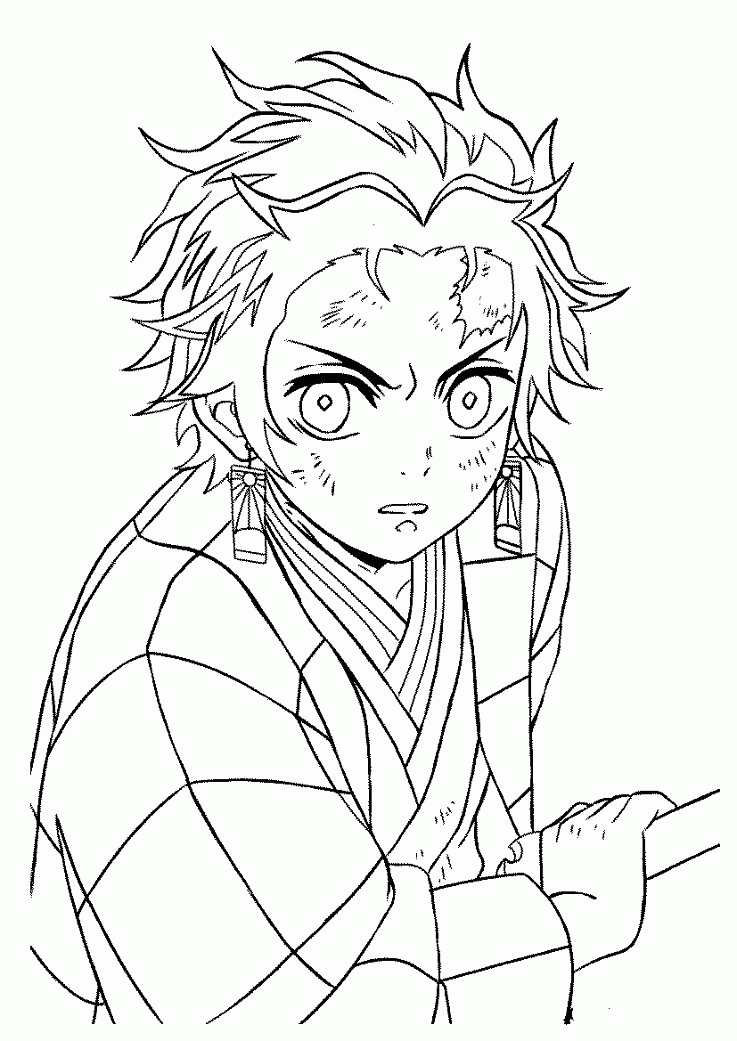 Tanjiro Kamado Demon Slayer 4 Coloring Page Anime Coloring Pages Tanjiro Kamado Demon Slayer 4 Coloring Page Anime Coloring Pages