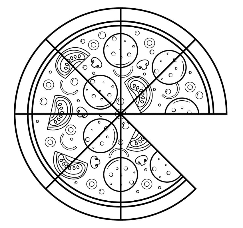 Tasty Pizza Coloring Page Download Print Or Color Online For Free