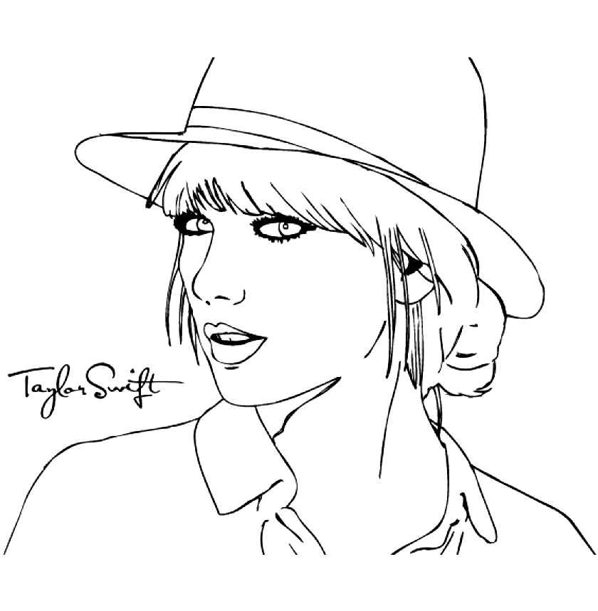 Taylor Swift coloring sheet free