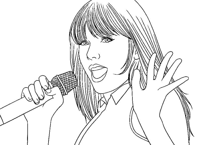 Taylor Swift free coloring photo
