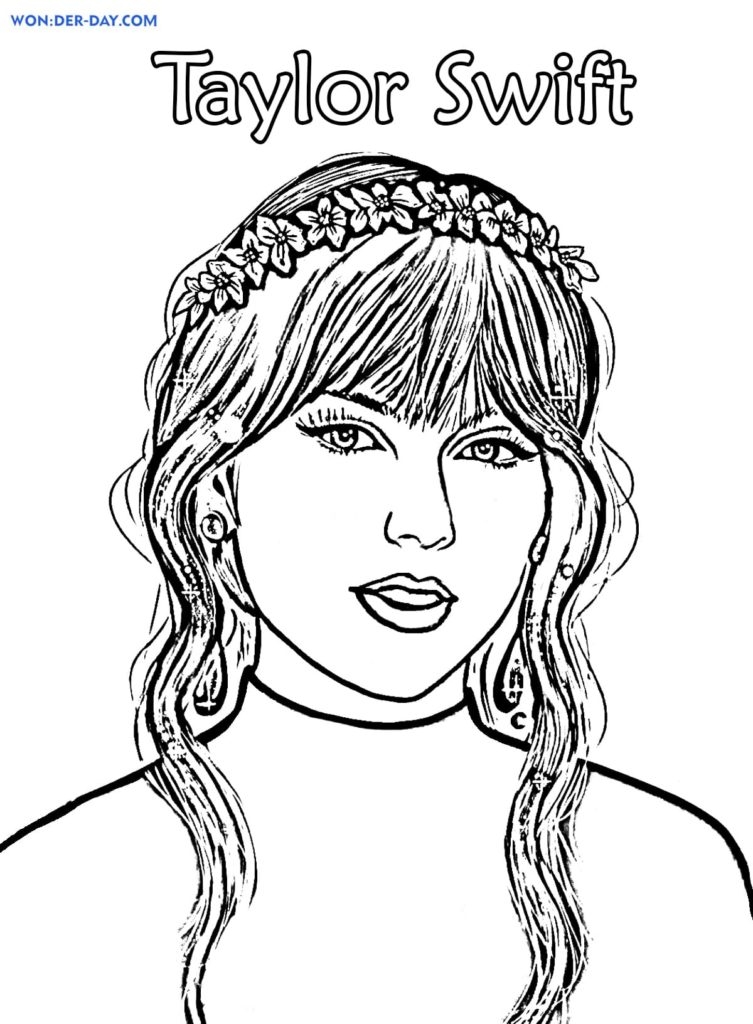 Taylor Swift colouring printable