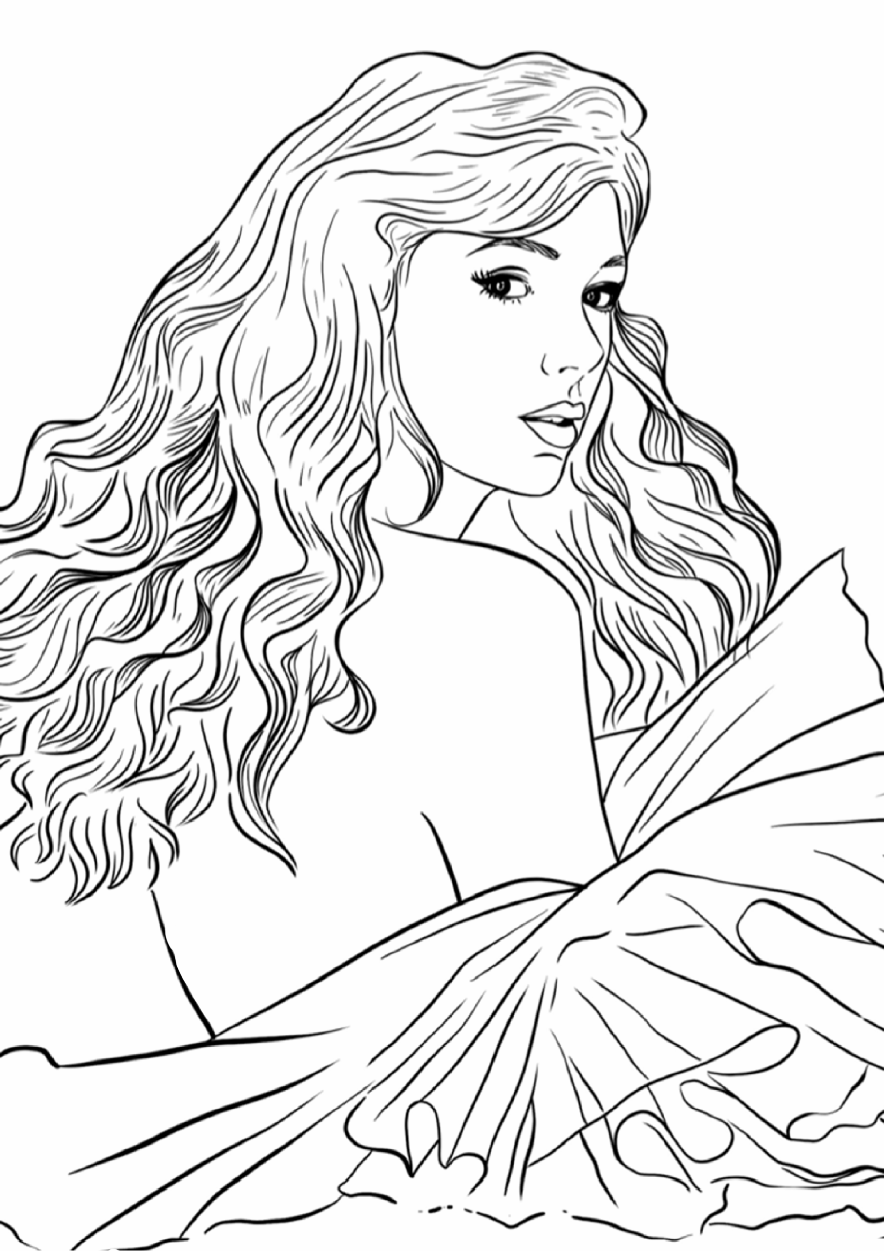 Taylor Swift coloring sheet printable