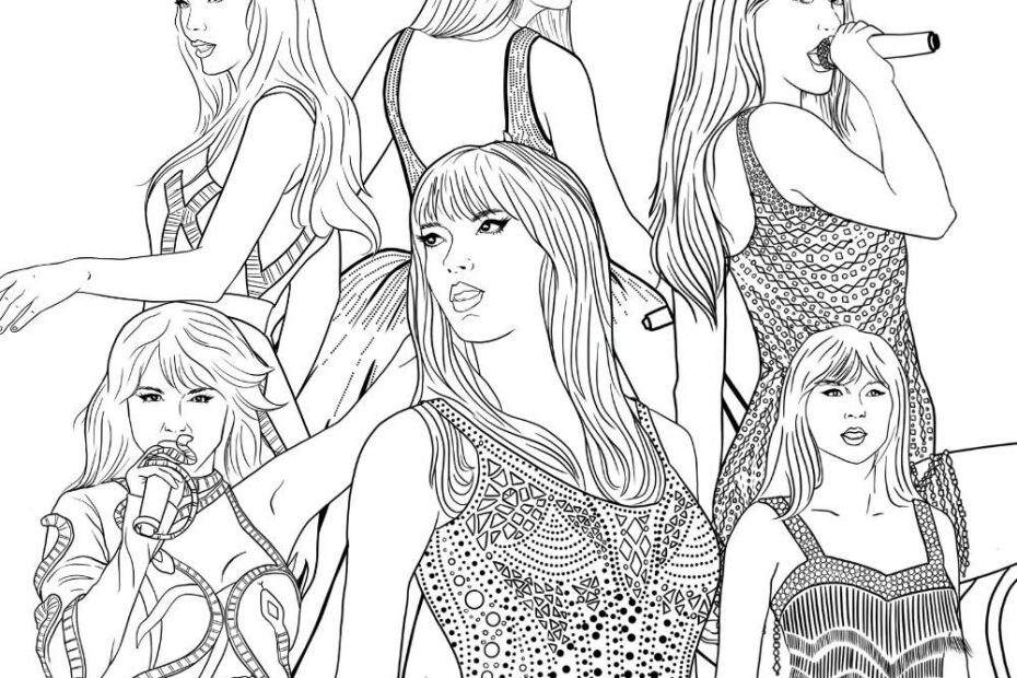 Taylor Swift The Eras Tour Coloring Pages