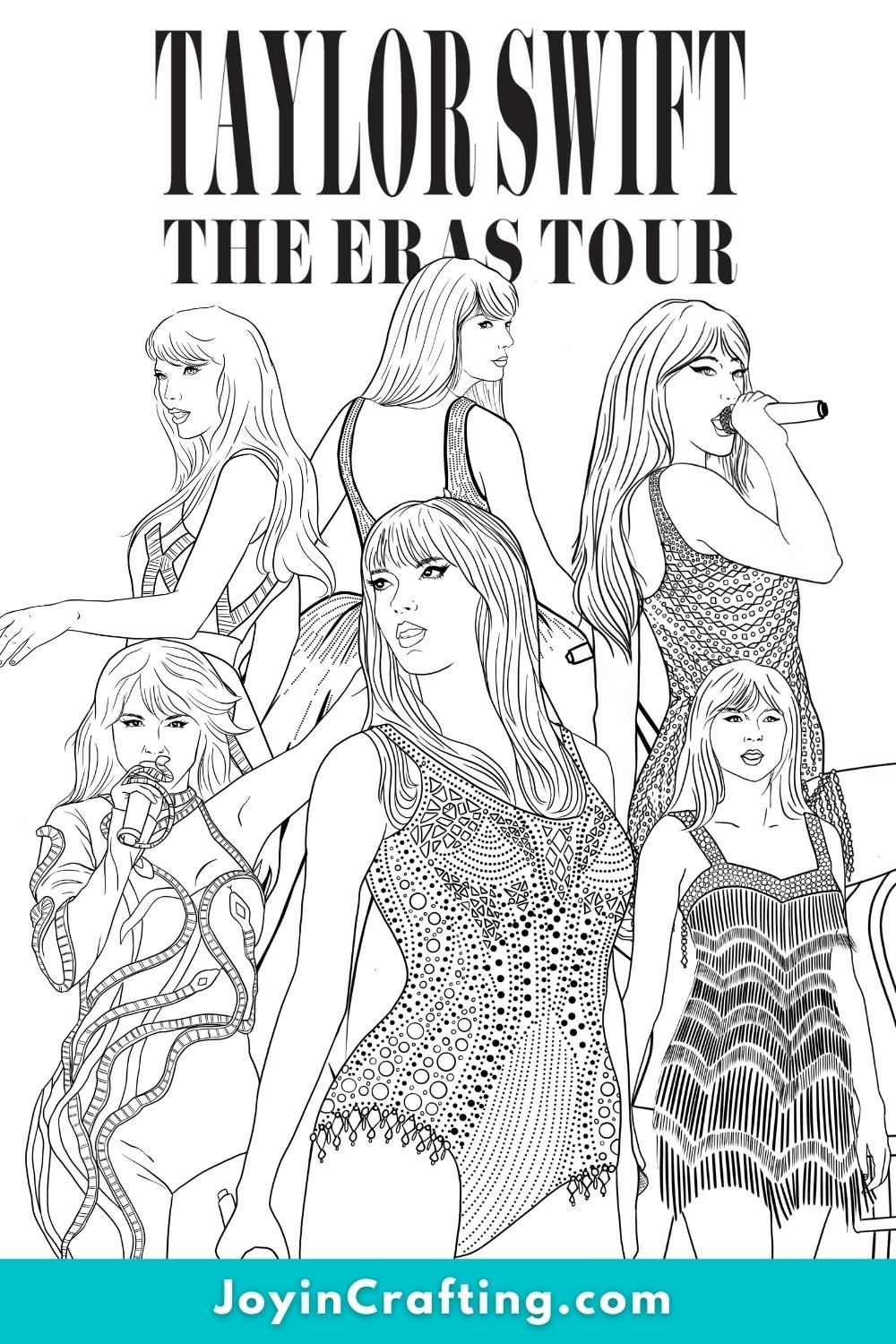 Taylor Swift The Eras Tour Coloring Pages