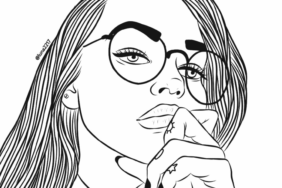 Teenage Girl Realistic Pretty Girl Coloring Pages