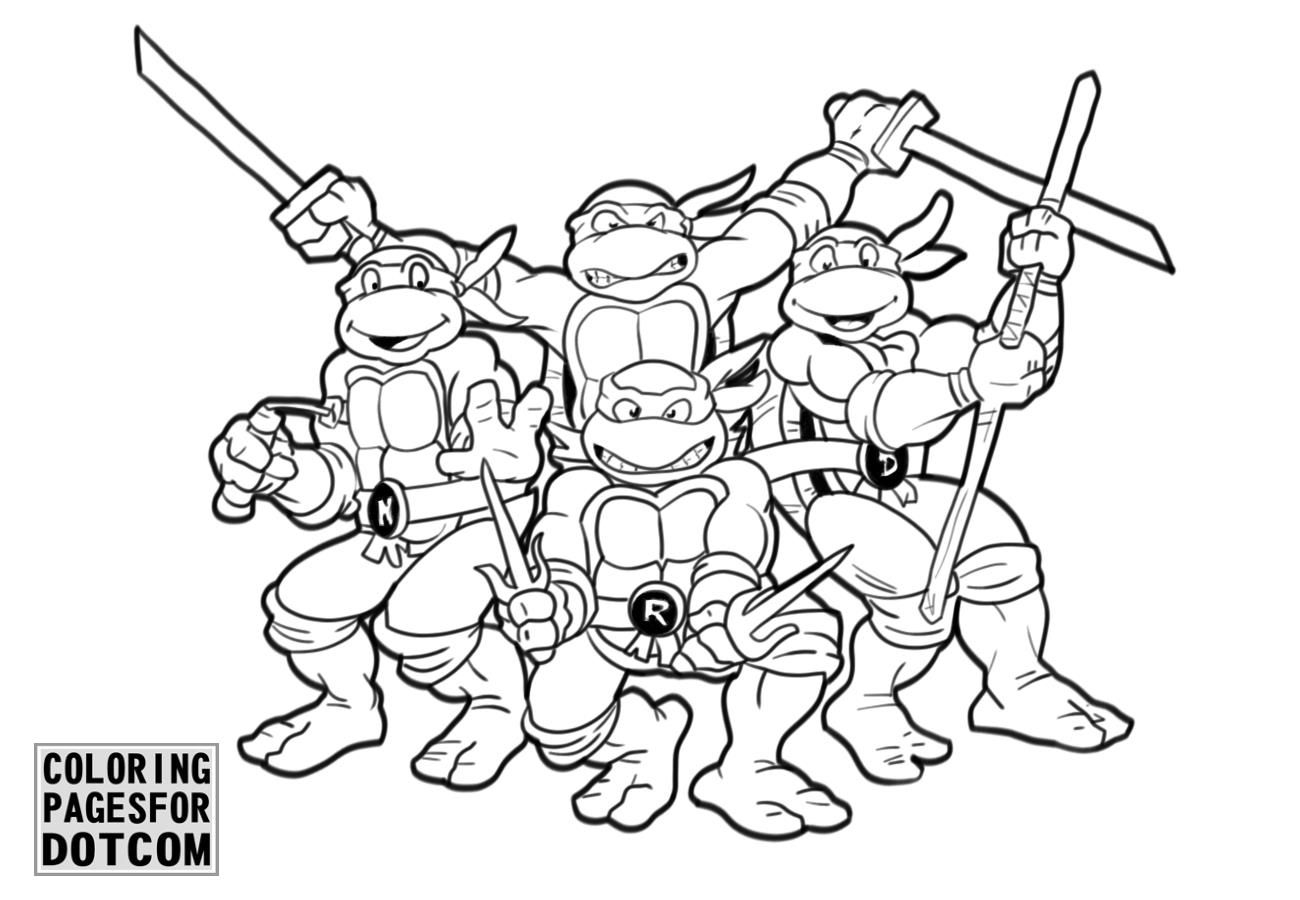 Teenage Mutant Ninja Turtles Printable Coloring Pages