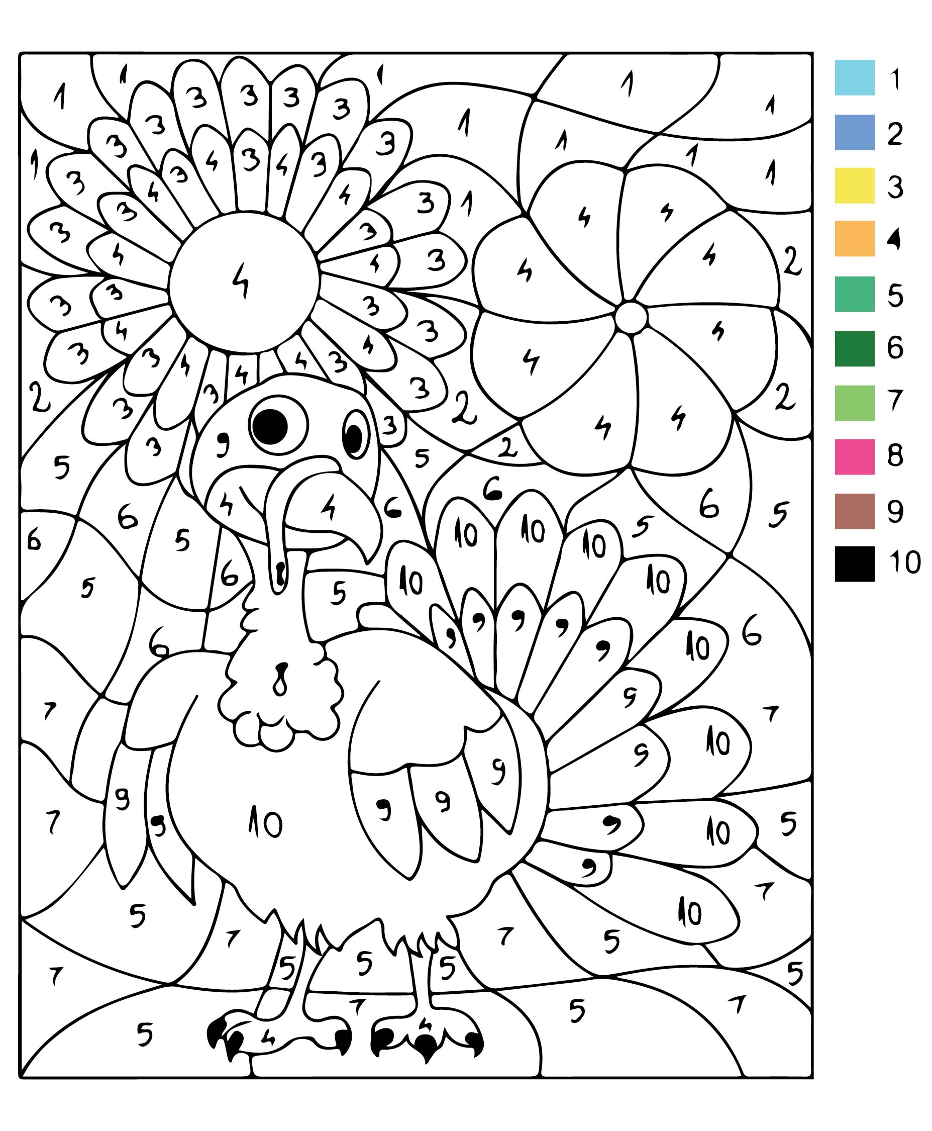 Thanksgiving Color By Number Coloring Pages 15 Free PDF Printables Thanksgiving Color By Number Coloring Pages 15 Free PDF Printables