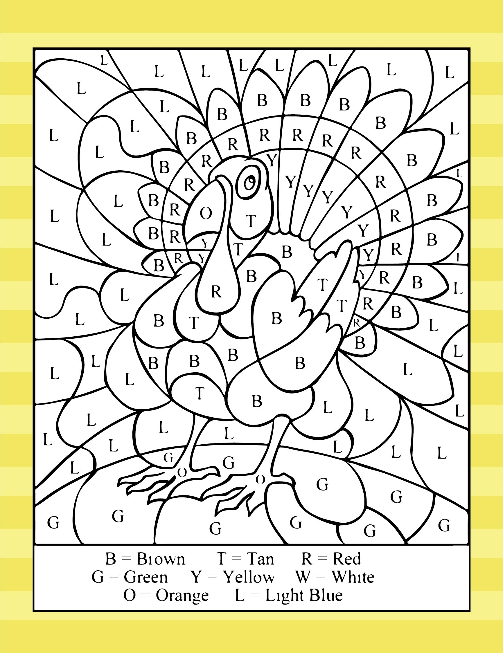 Thanksgiving Color By Number Coloring Pages Free Printable Coloring 