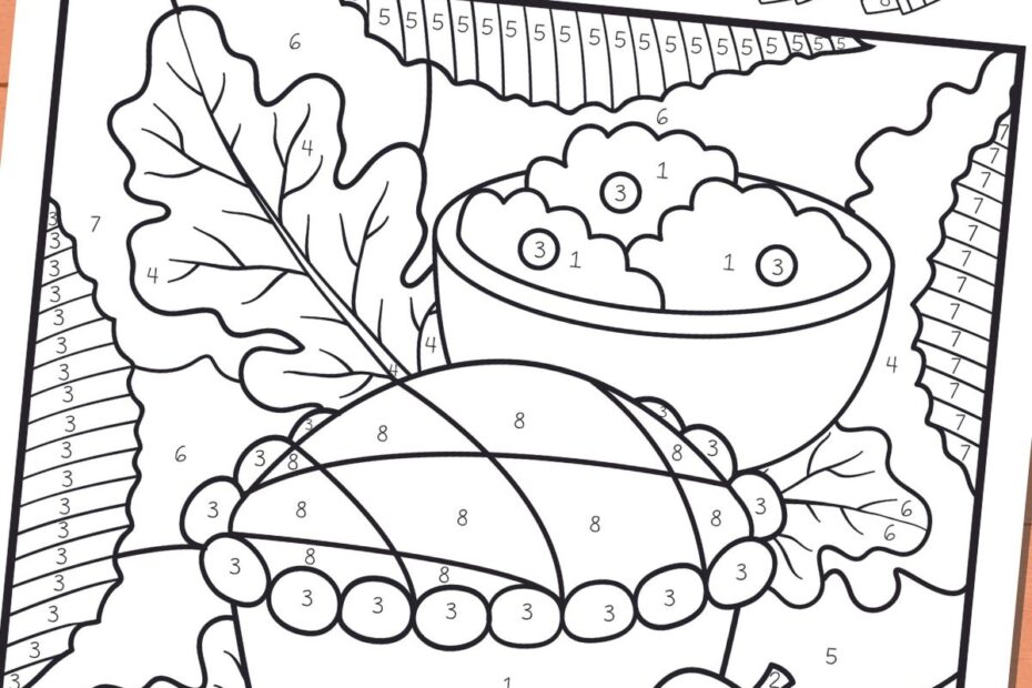 Thanksgiving Color By Number Free Printable Fun