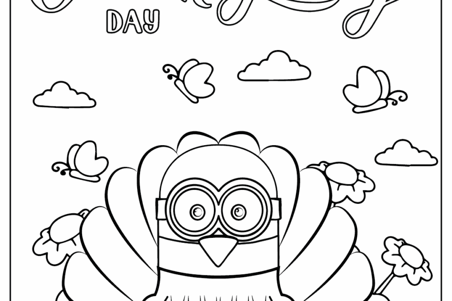 Thanksgiving Minion Coloring Page Free Printable Coloring Pages