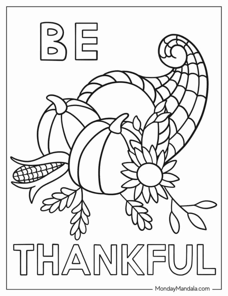 Thanksgiving Printable Coloring Sheets FREE Printable A Z