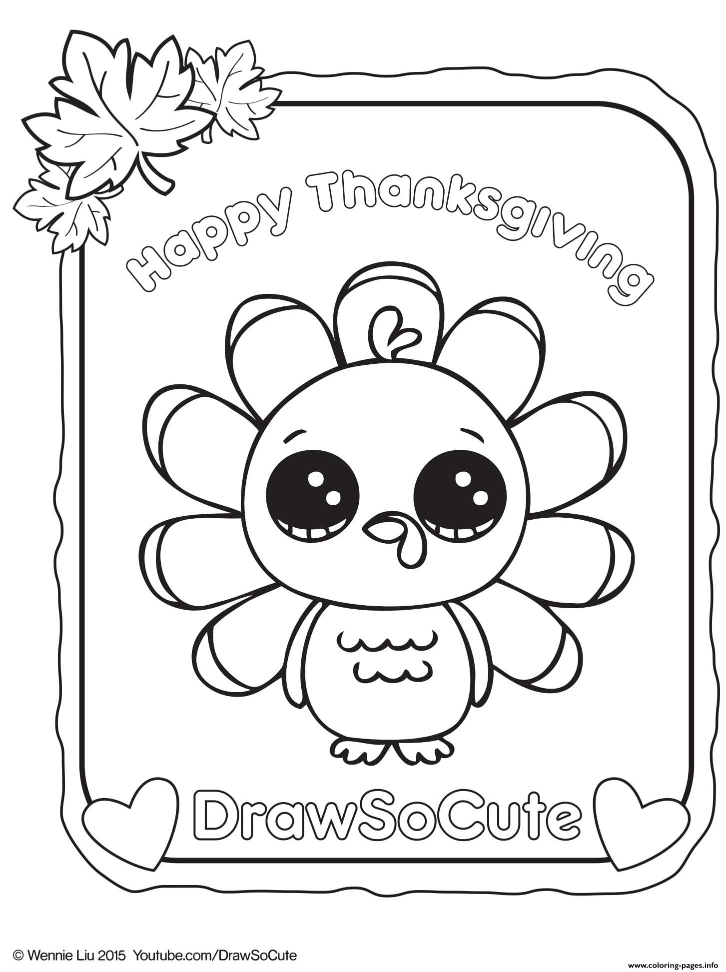 Thanksgiving Turkey Draw So Cute Coloring Pages Printable Thanksgiving Turkey Draw So Cute Coloring Pages Printable