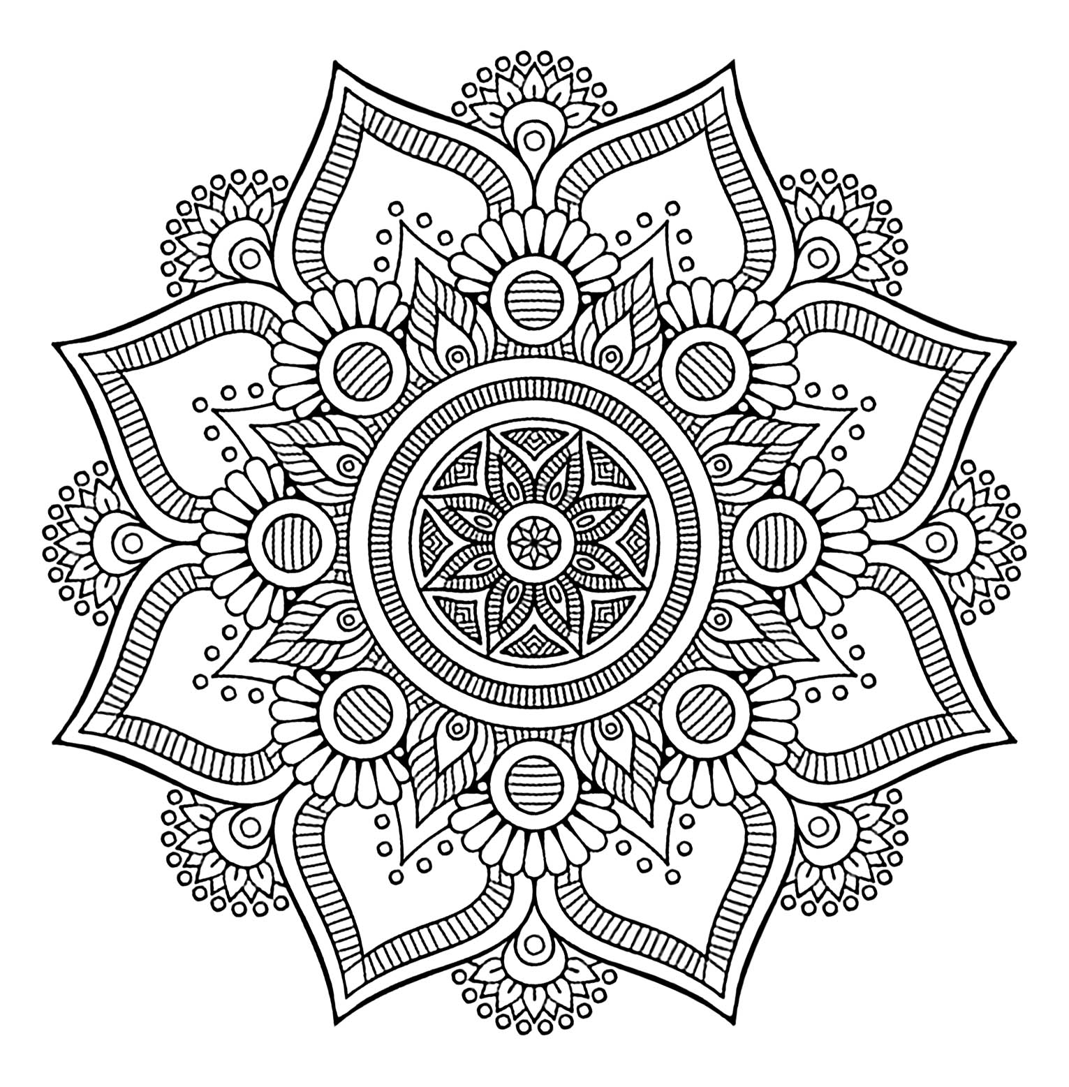 The Big Flower Mandalas Coloring Pages For Adults Page Page 20 The Big Flower Mandalas Coloring Pages For Adults Page Page 20