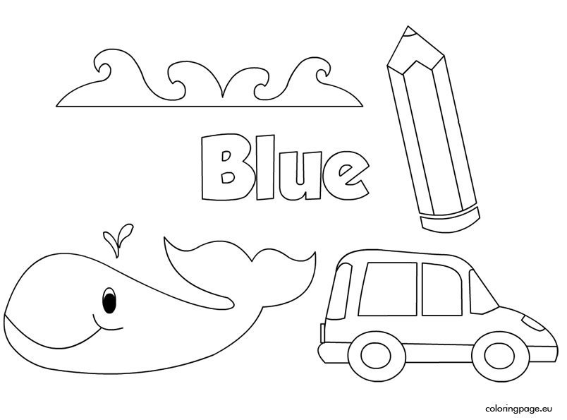 The Color Blue Coloring Page