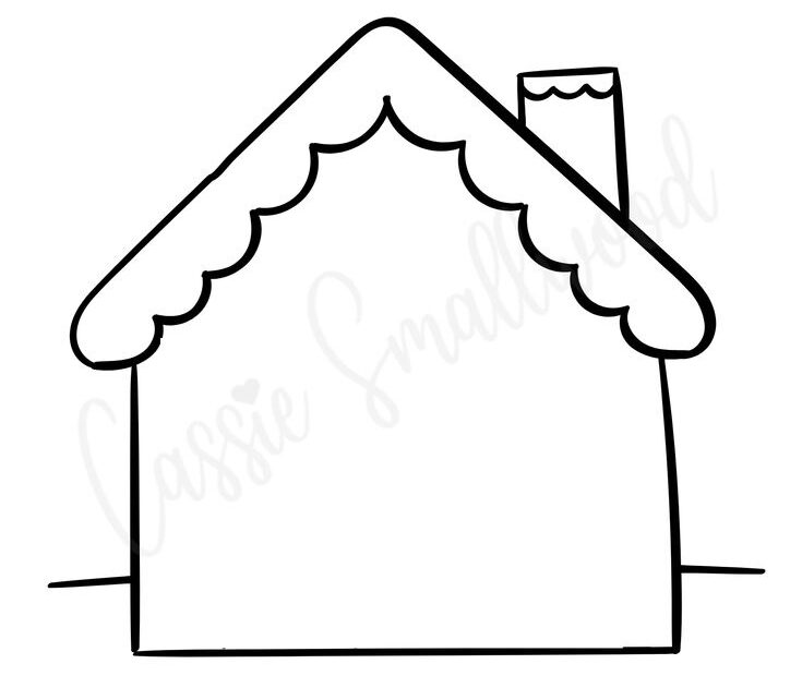 THE CUTEST Gingerbread House Coloring Pages Gingerbread House