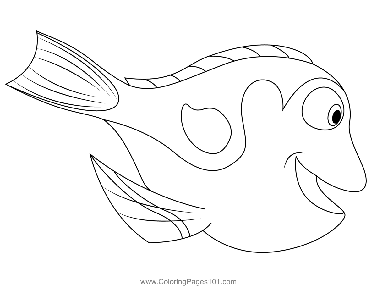 dory Finding Nemo coloring page dory Finding Nemo coloring page