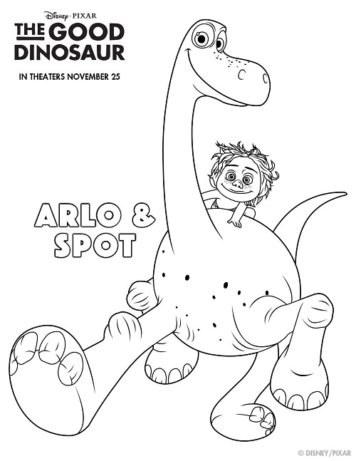 The Good Dinosaur Free Printable Coloring Sheets